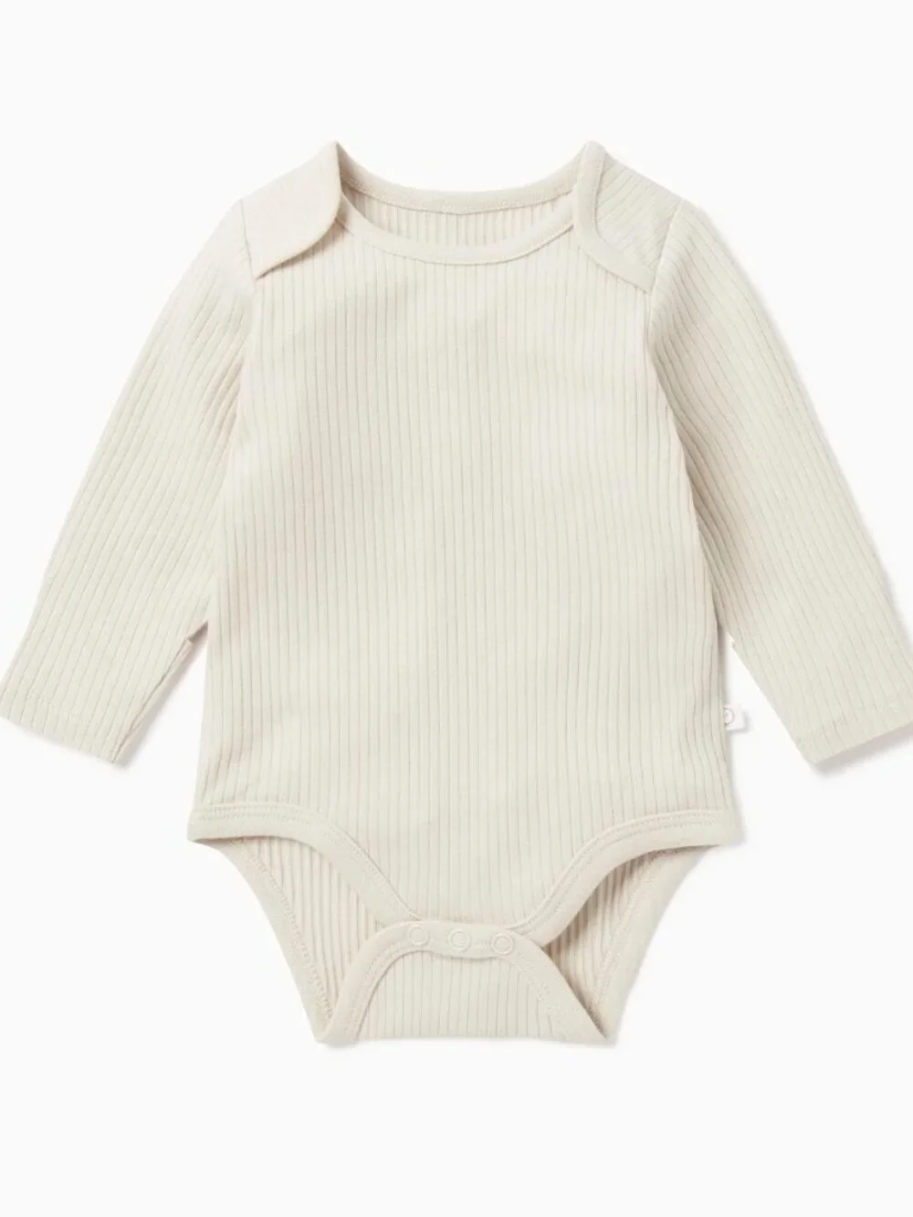 MORI Ribbed Organic Cotton Long Sleeve Bodysuit 3 Pack Blue Mint Ecru 18-24M